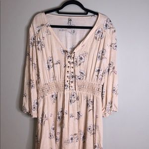 Boho Blush Hippie Dress